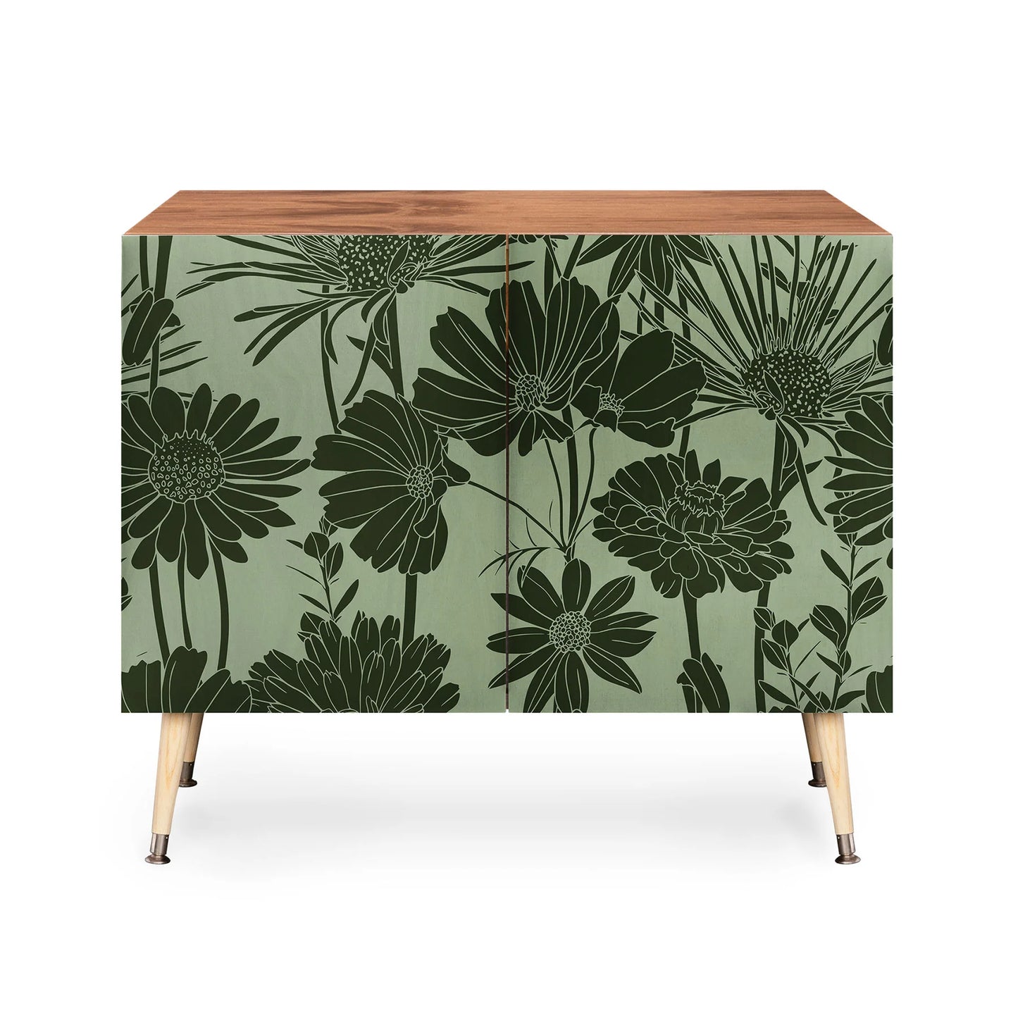 Megan dark green credenza cabinet