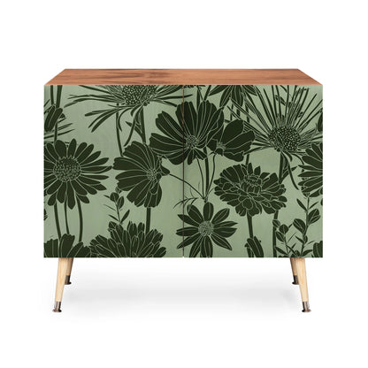 Megan dark green credenza cabinet