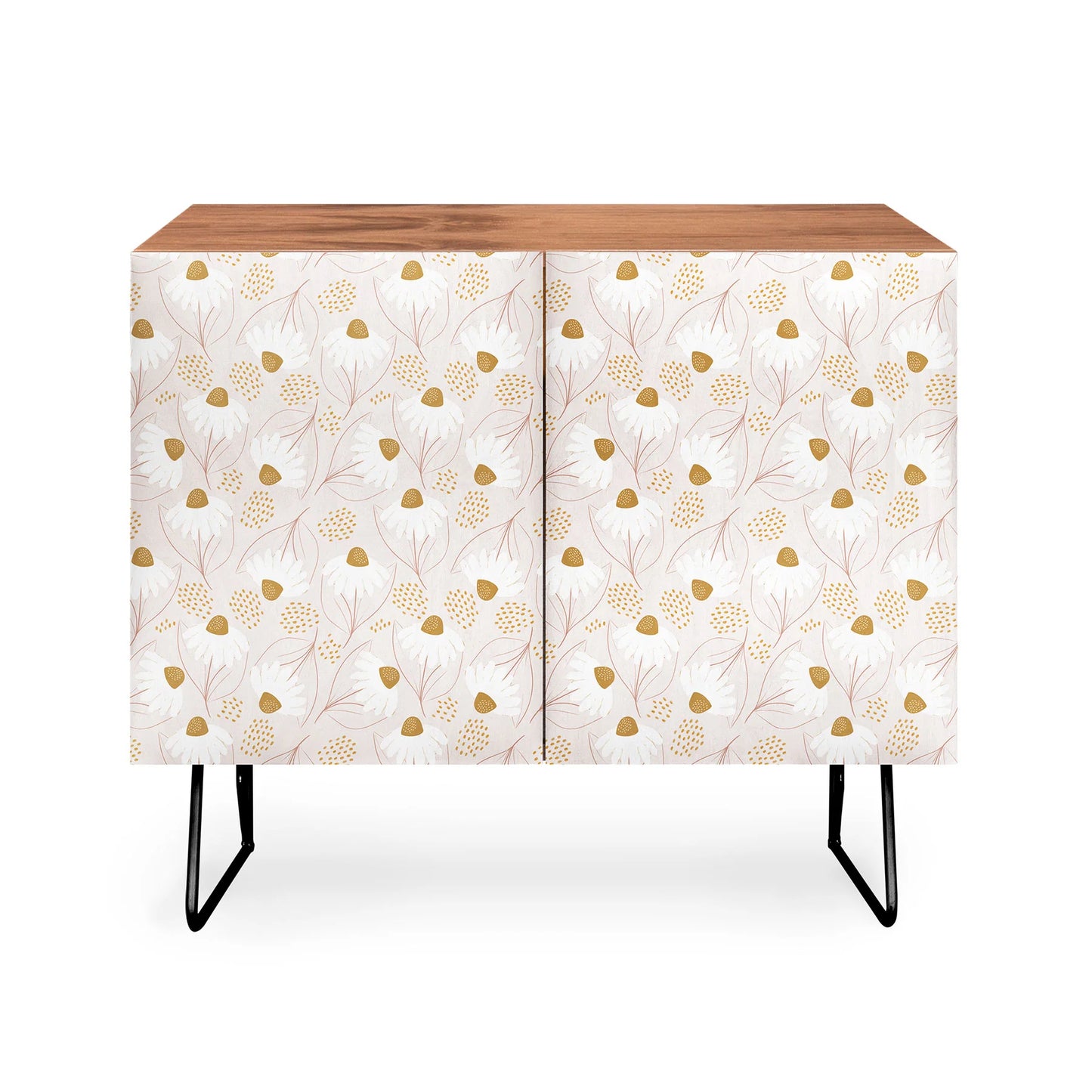 Menina lisboa pastel spring daisies credenza cabinet