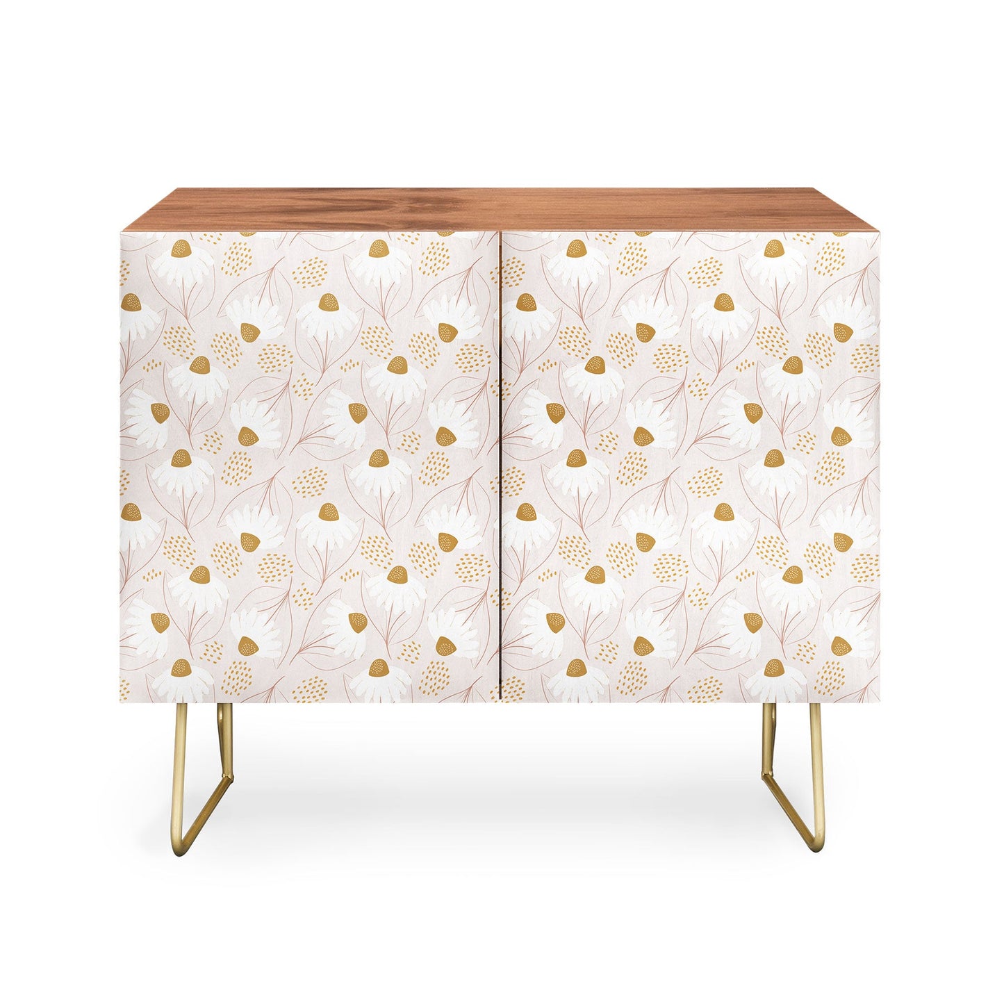 Menina lisboa pastel spring daisies credenza cabinet