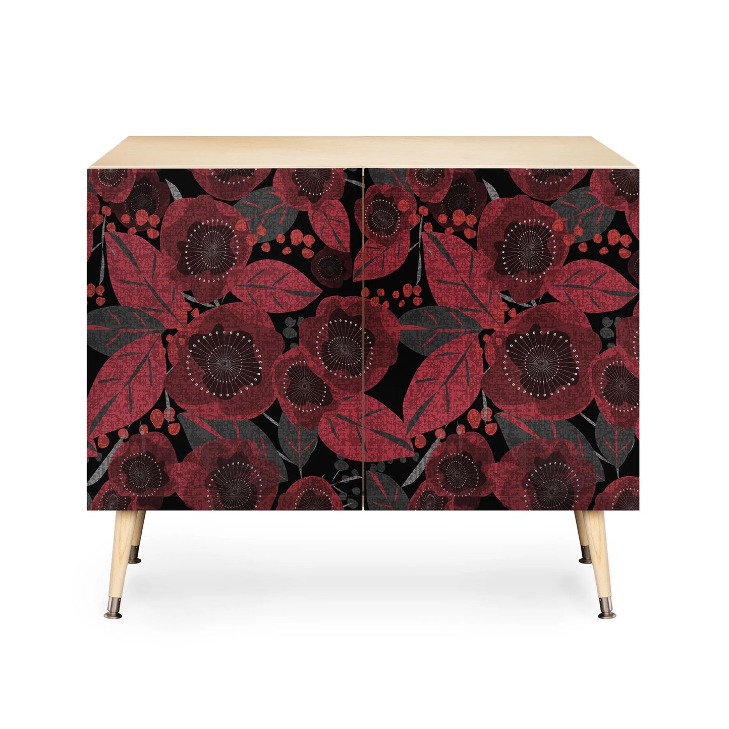 Mirimo dark red romance cabinet credenza