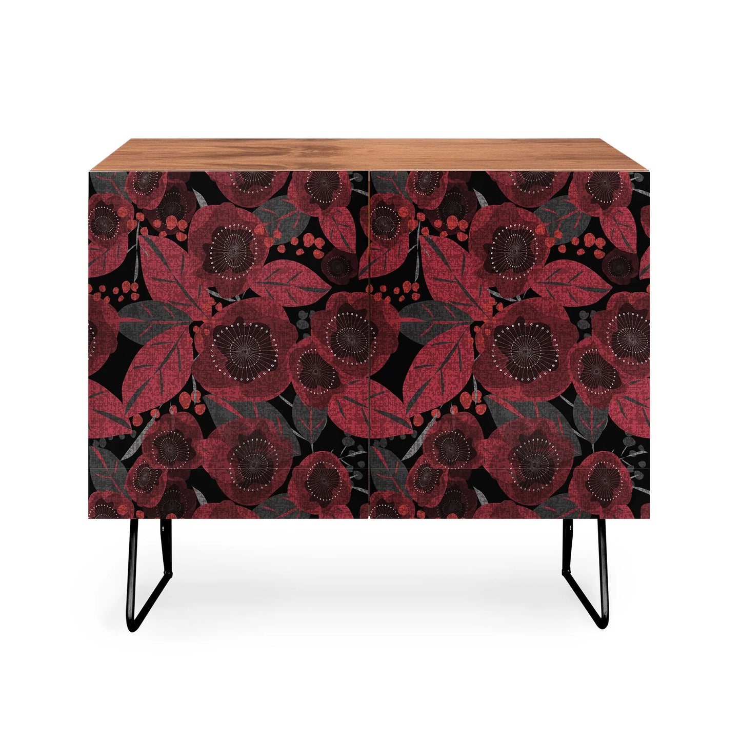Mirimo dark red romance cabinet credenza