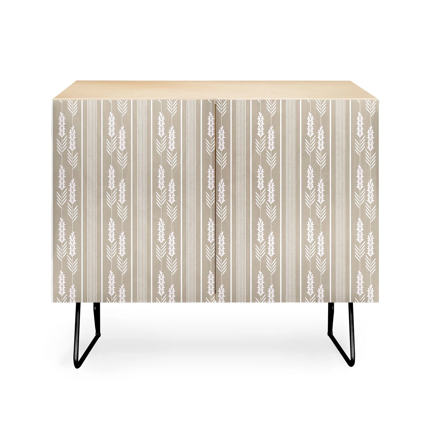 Mirimo lavender striped neutral cabinet credenza
