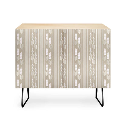 Mirimo lavender striped neutral cabinet credenza