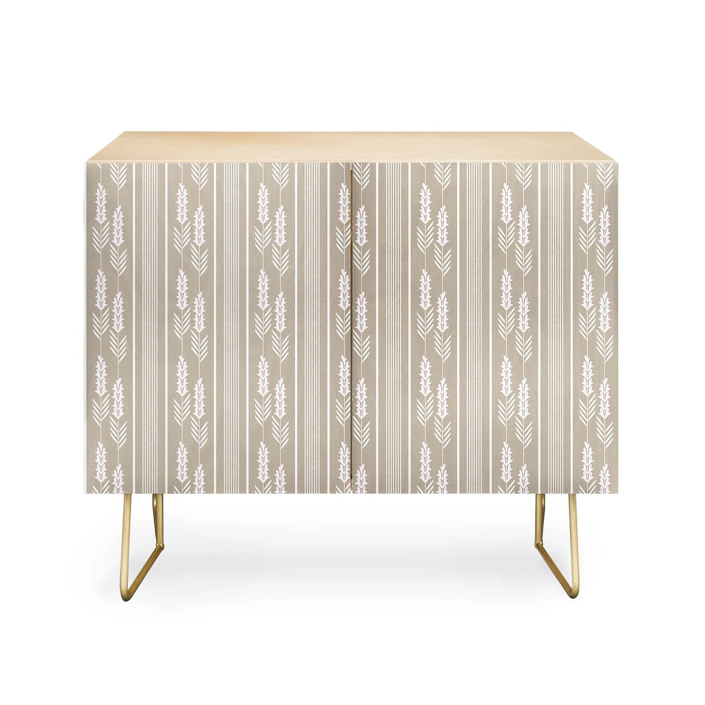 Mirimo lavender striped neutral cabinet credenza