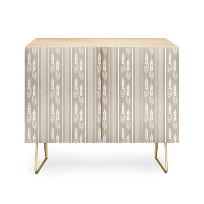 Mirimo lavender striped neutral cabinet credenza