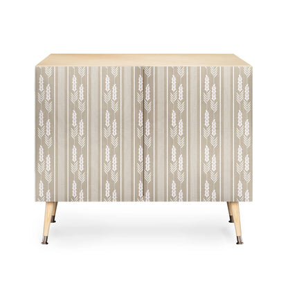 Mirimo lavender striped neutral cabinet credenza