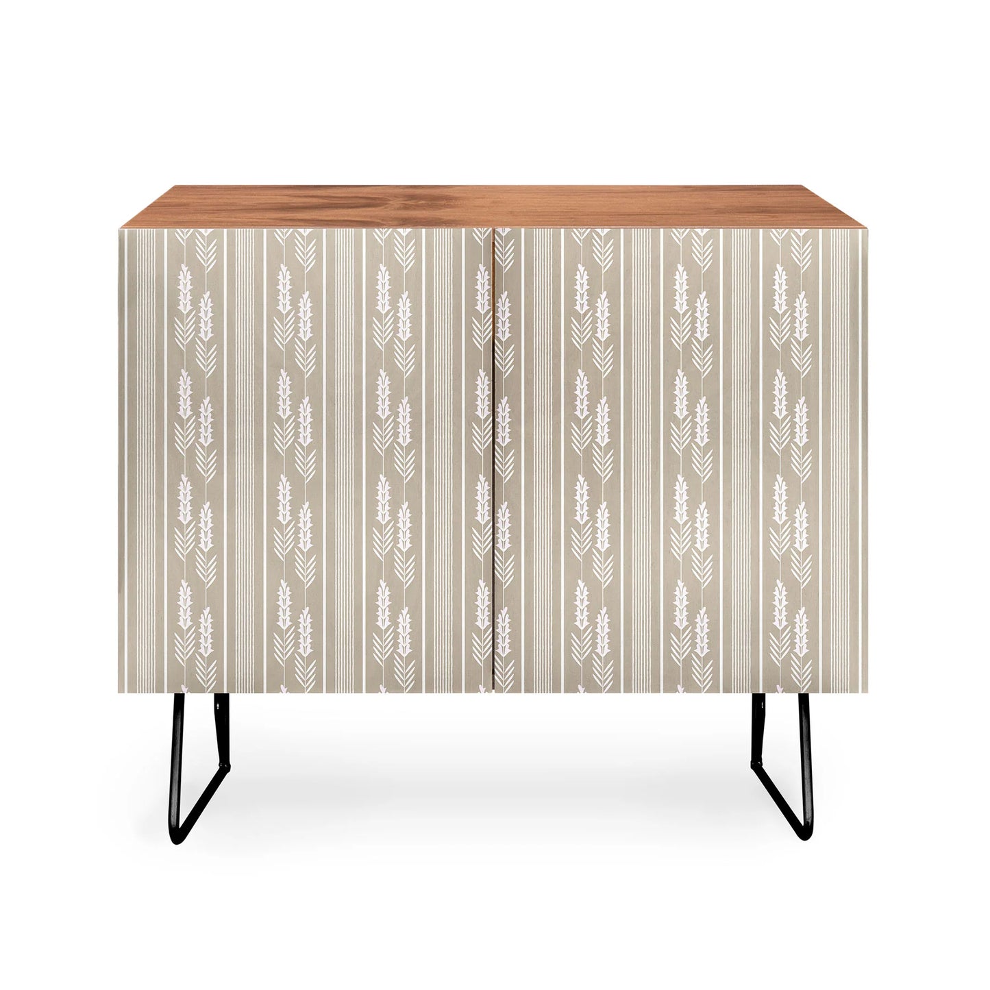 Mirimo lavender striped neutral cabinet credenza