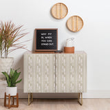 Mirimo lavender striped neutral cabinet credenza