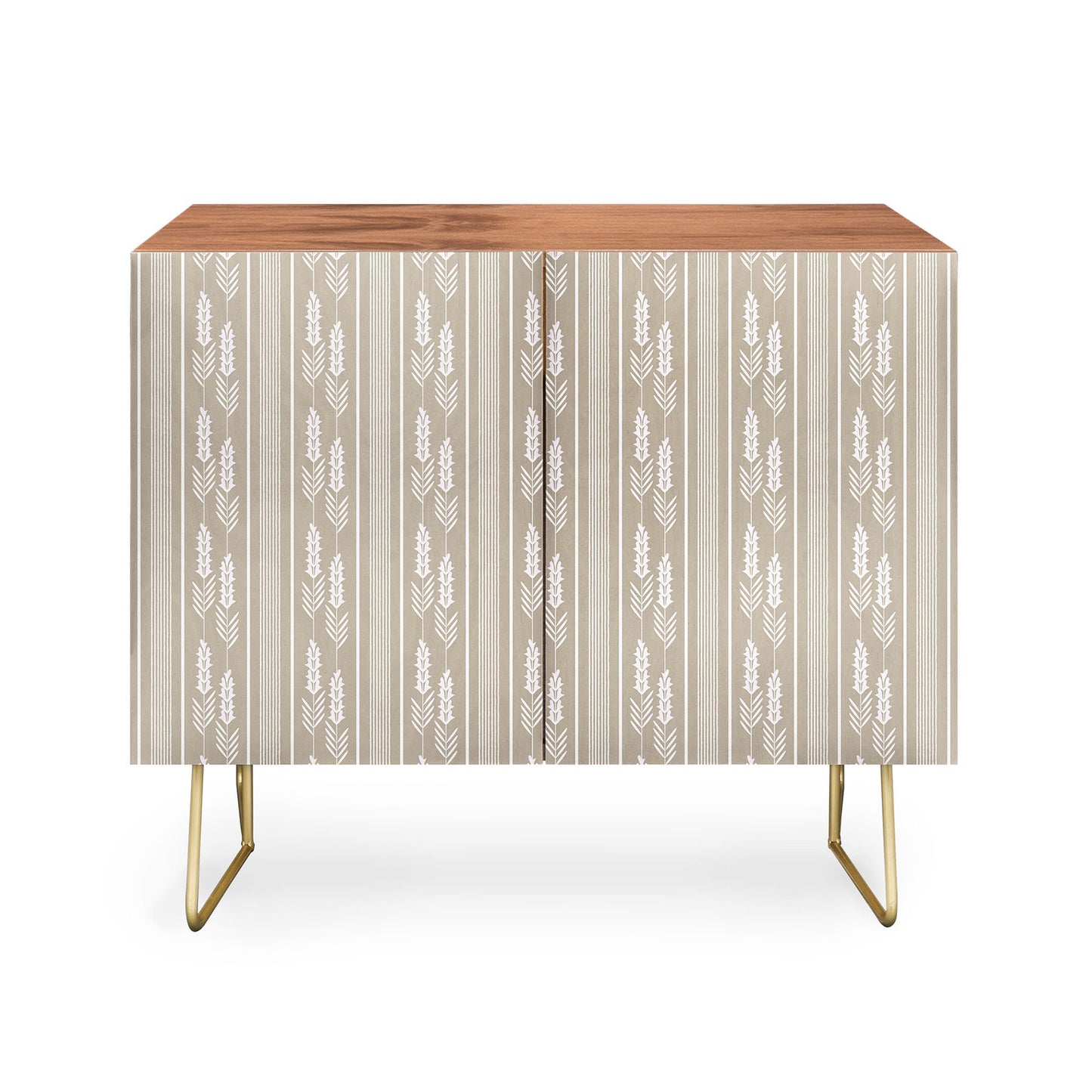 Mirimo lavender striped neutral cabinet credenza