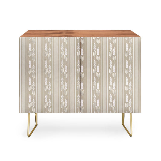 Mirimo lavender striped neutral cabinet credenza