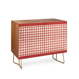 Mirimo organic gingham red cabinet credenza