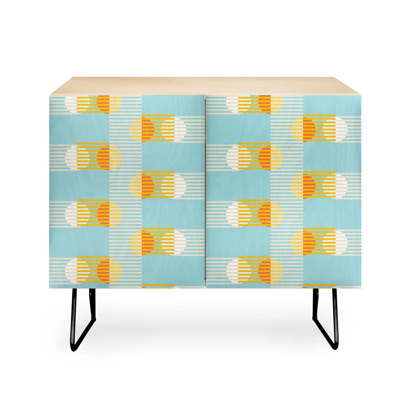 Mirimo sun and moon grid cabinet credenza