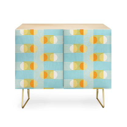 Mirimo sun and moon grid cabinet credenza