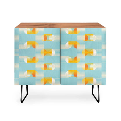 Mirimo sun and moon grid cabinet credenza