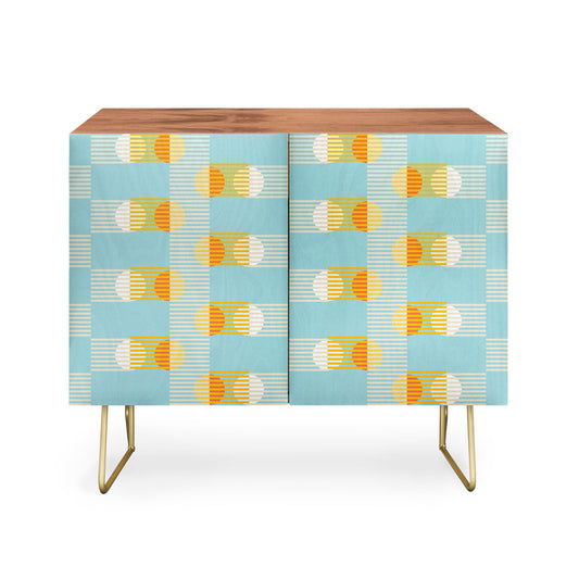 Mirimo sun and moon grid cabinet credenza