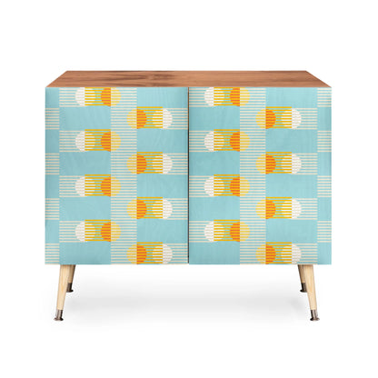 Mirimo sun and moon grid cabinet credenza