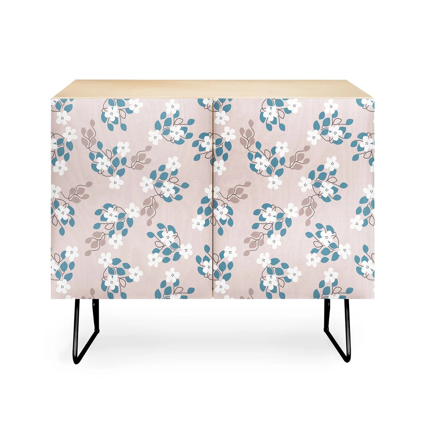 Mirimo tiny white flowers cabinet credenza