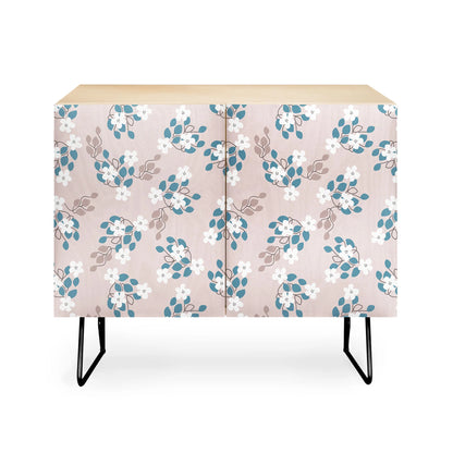 Mirimo tiny white flowers cabinet credenza
