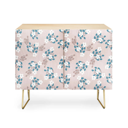 Mirimo tiny white flowers cabinet credenza