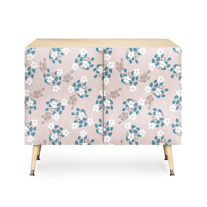 Mirimo tiny white flowers cabinet credenza
