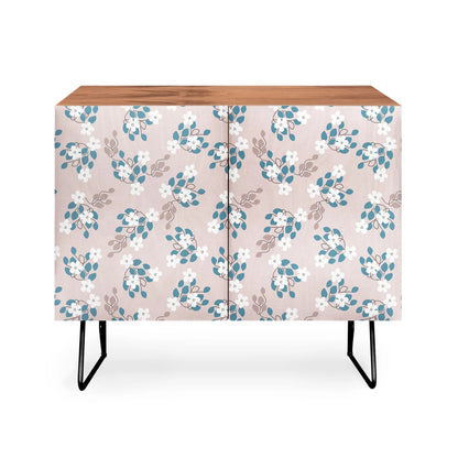 Mirimo tiny white flowers cabinet credenza