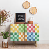 Ninola design checkerboard cabinet credenza