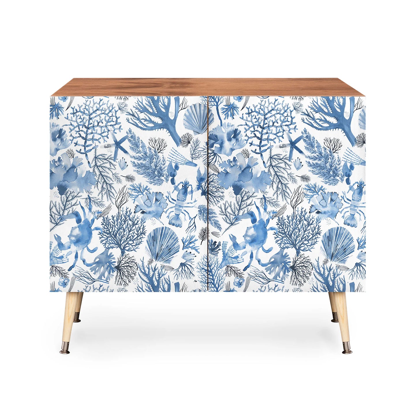 Ninola design coral blue cabinet credenza