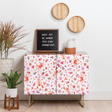 Ninola design crabs reef red cabinet credenza