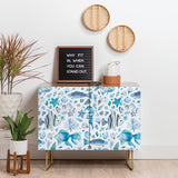 Ninola design coastal marine blue cabinet credenza