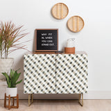 Ninola design gold brown checkered tiles cabinet credenza