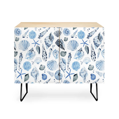 Ninola design coastal blue indigo cabinet credenza