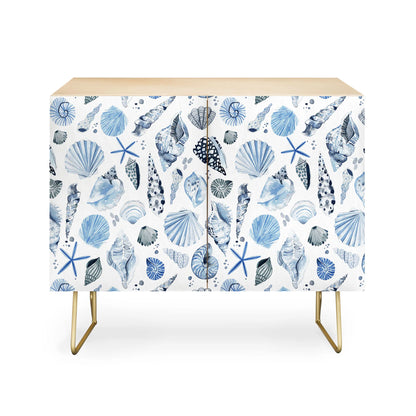 Ninola design coastal blue indigo cabinet credenza