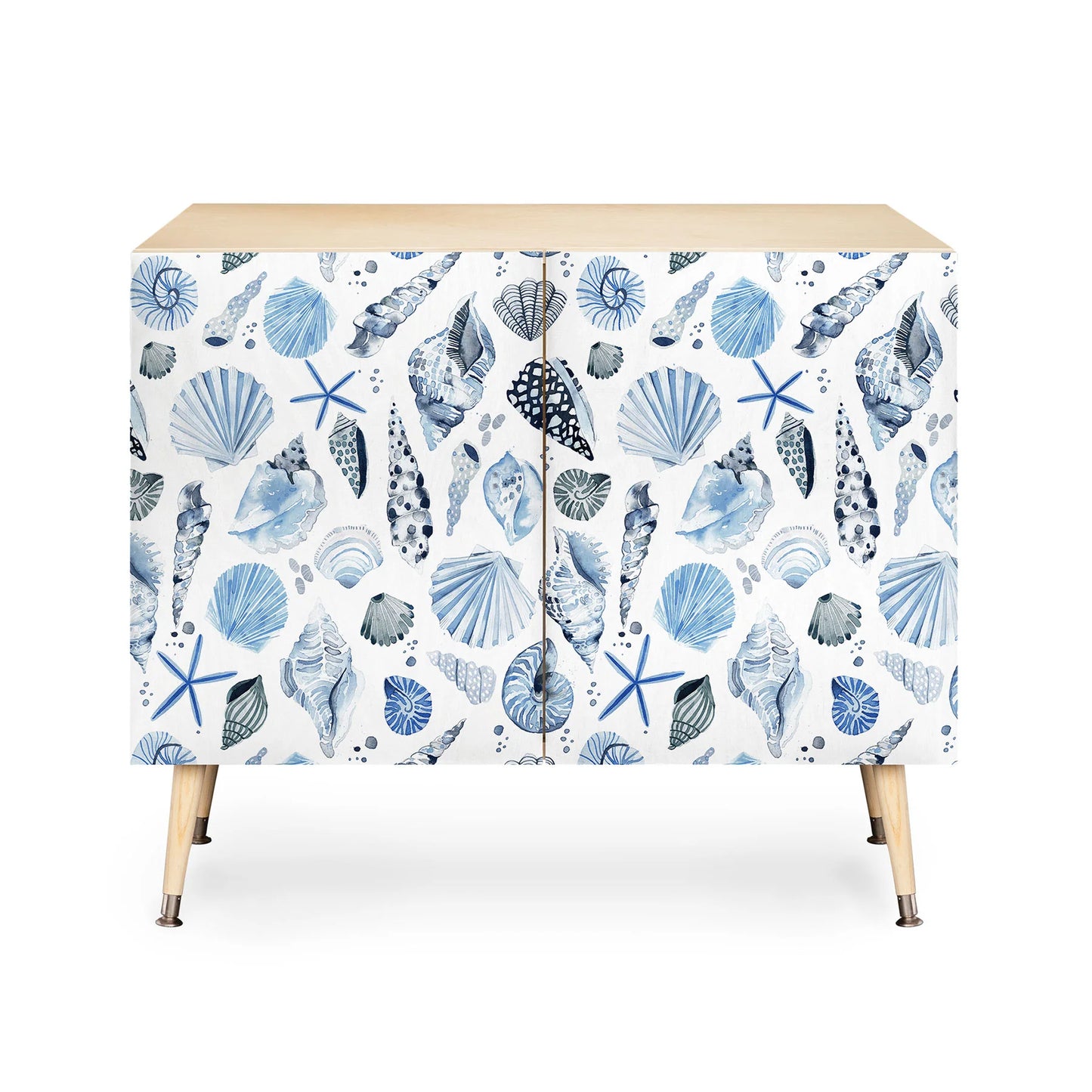 Ninola design coastal blue indigo cabinet credenza