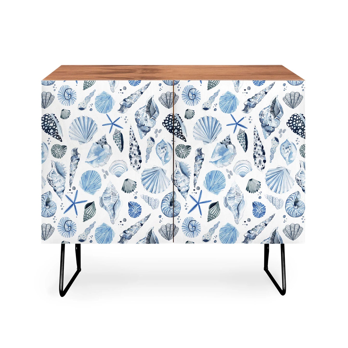 Ninola design coastal blue indigo cabinet credenza