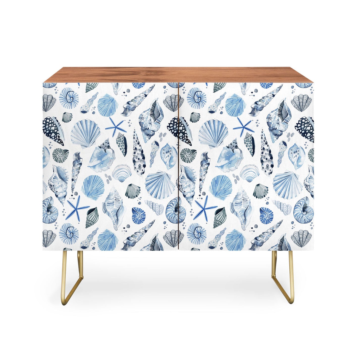 Ninola design coastal blue indigo cabinet credenza