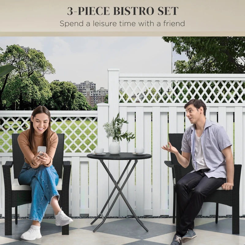 Outdoor Patio Wicker Bistro Furniture Set