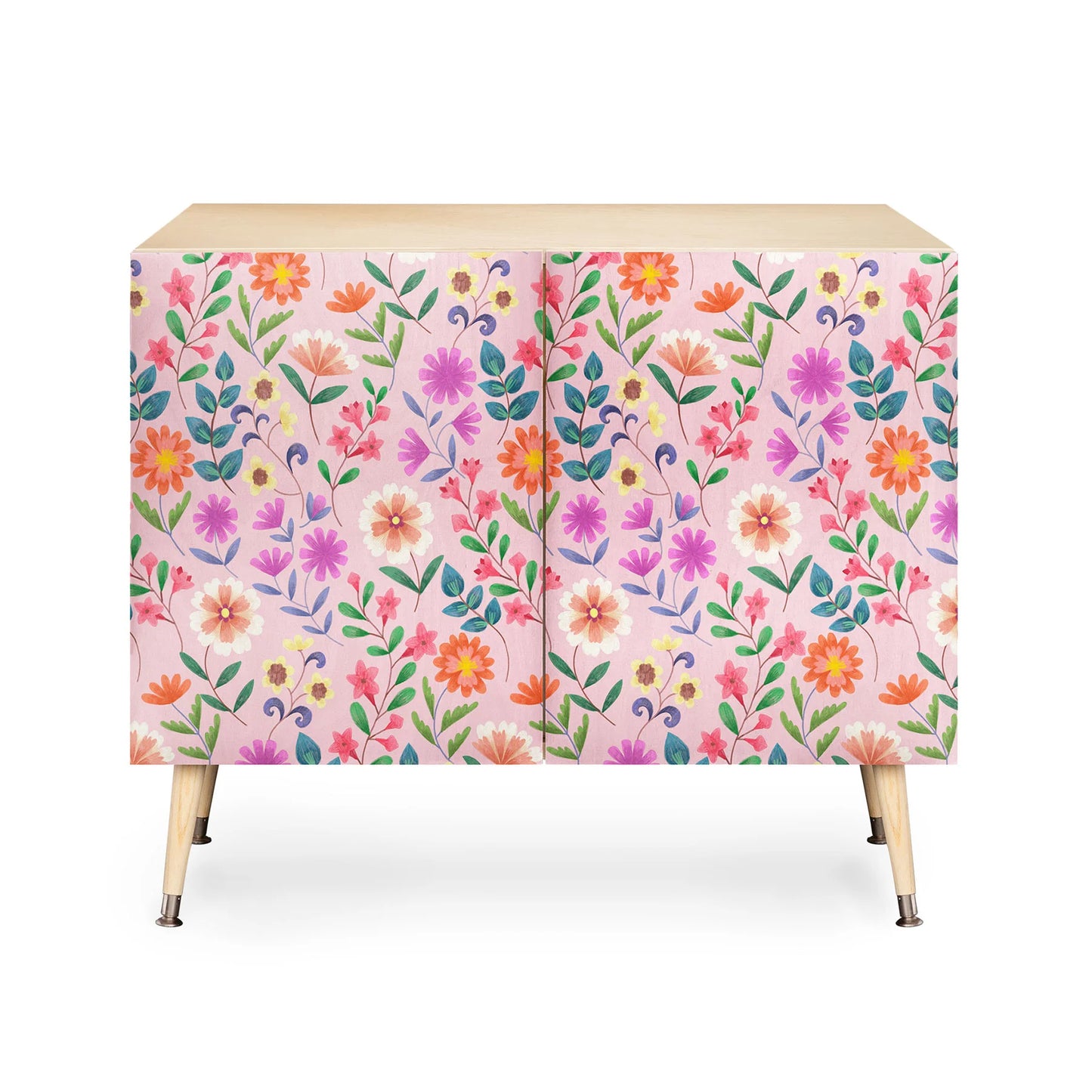 Pimlada phuapradit ditsy floral pink cabinet credenza