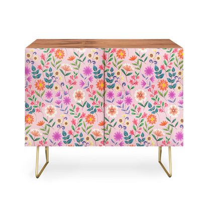 Pimlada phuapradit ditsy floral pink cabinet credenza
