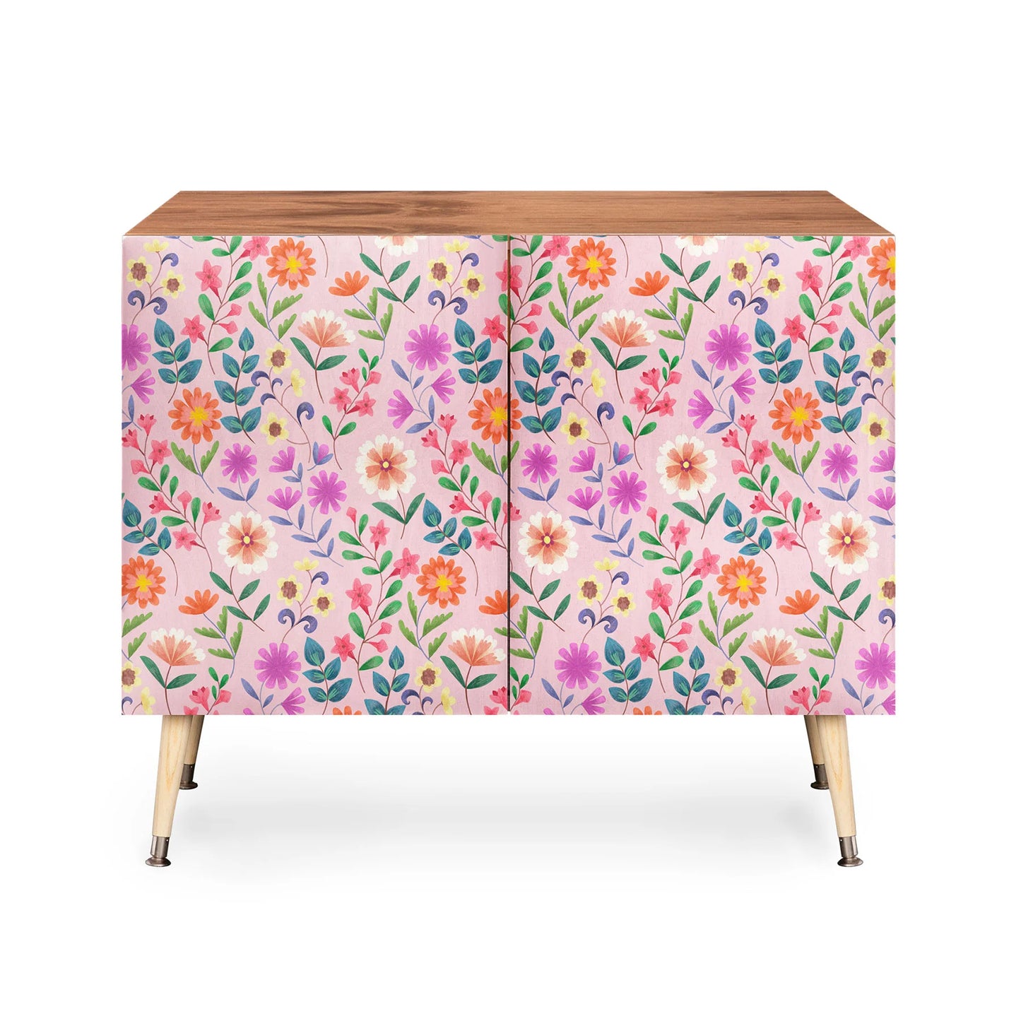 Pimlada phuapradit ditsy floral pink cabinet credenza