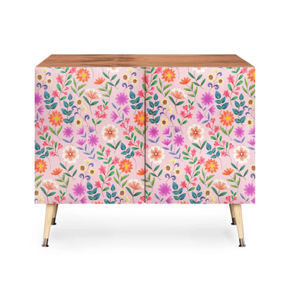 Pimlada phuapradit ditsy floral pink cabinet credenza