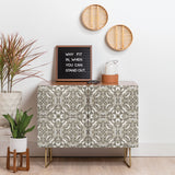 floral tiles gray sideboard cabinet credenza