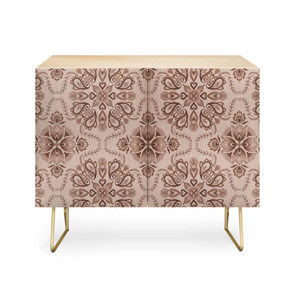 floral tiles light brown sideboard cabinet credenza