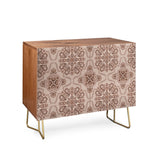 floral tiles light brown sideboard cabinet credenza