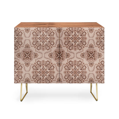 floral tiles light brown sideboard cabinet credenza