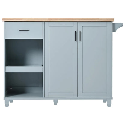 Kitchen Island Cart with Foldable Countertop