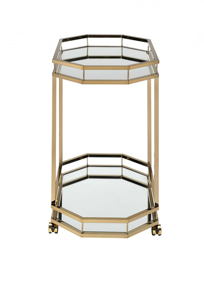 Iron Octagon Rolling Prep Cart