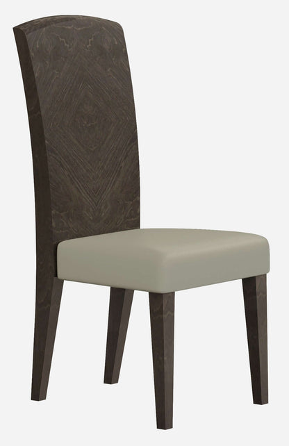 Homeroots 7Piece Gray Solid Wood Dining Set with Six Chairs, elegant dining chair with solid wood and cushioned seat.