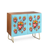Tina salazar hearts in blue cabinet credenza