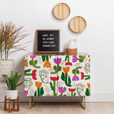 Viviana bold folk wildflowers cabinet credenza